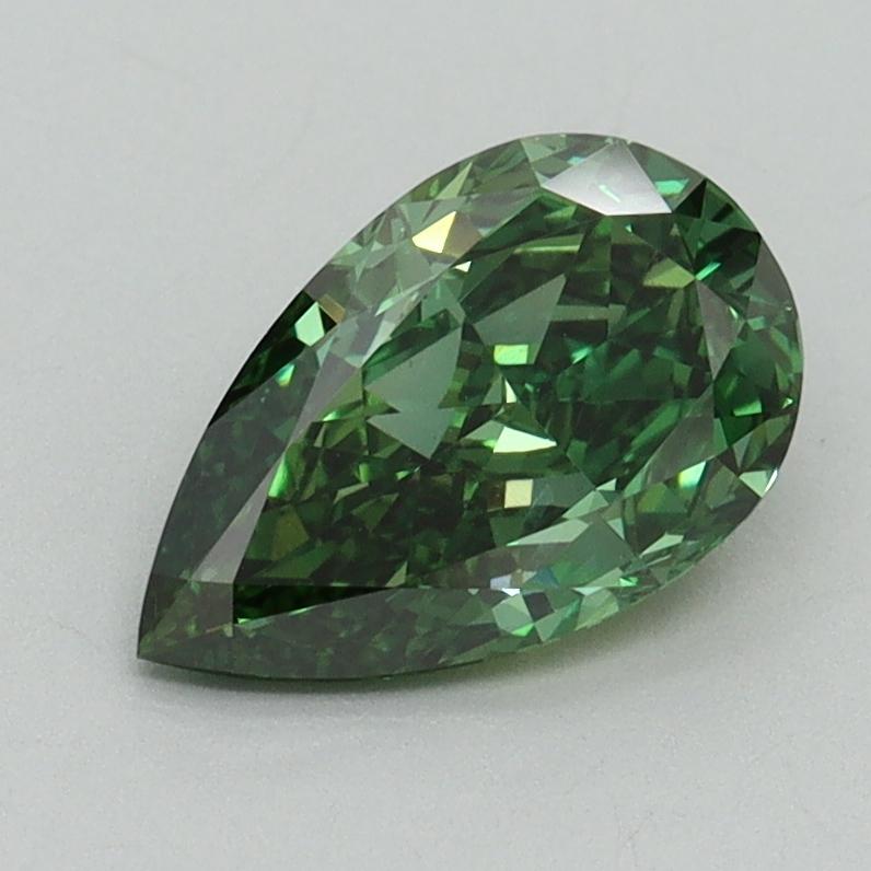 1.27 Ct. Fancy Vivid Green Pear Lab Grown Diamond