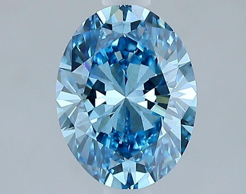 1.50 Ct. Fancy Vivid Blue Oval Lab Grown Diamond