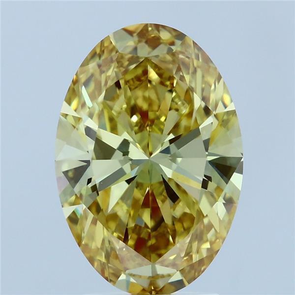 3.00 Ct. Fancy Intense Yellow Oval Lab Grown Diamond