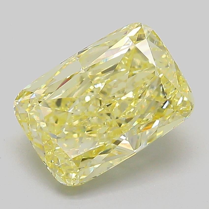 3.05 Ct. Fancy  Yellow Cushion Lab Grown Diamond