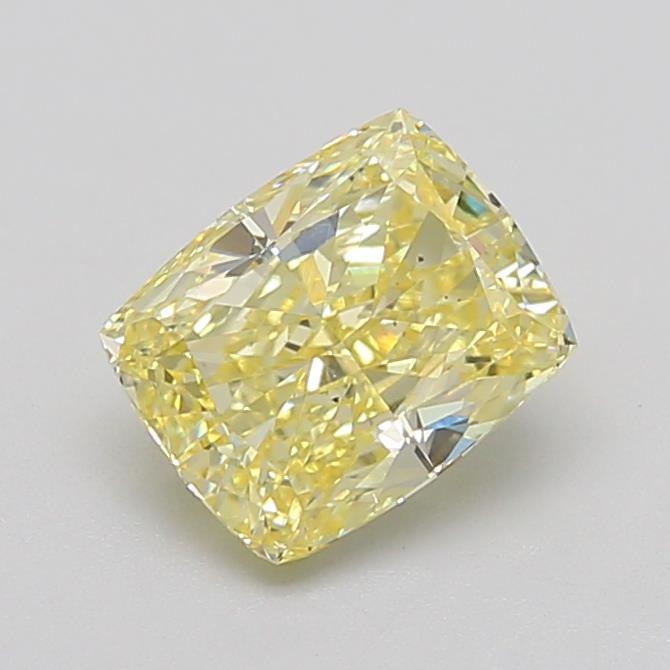 2.09 Ct. Fancy Intense  Yellow Cushion Lab Grown Diamond