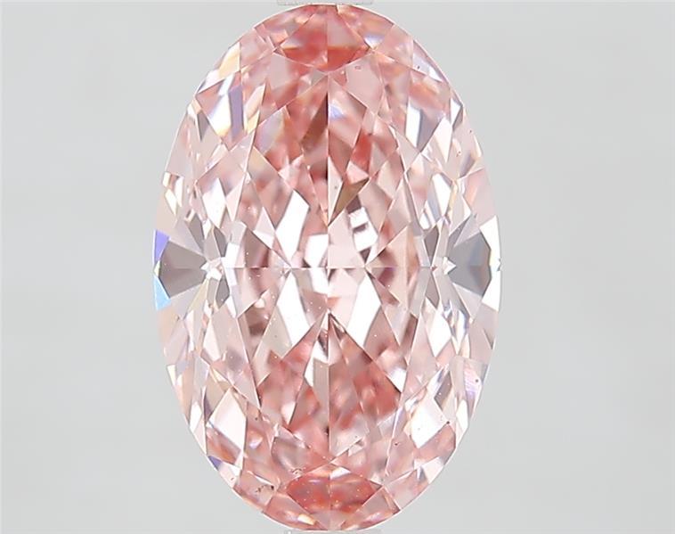3.67 Ct. Fancy Vivid  Pink Oval Lab Grown Diamond