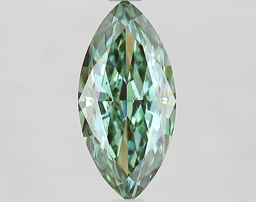 2.52 Ct. Fancy Vivid Green Marquise Lab Grown Diamond