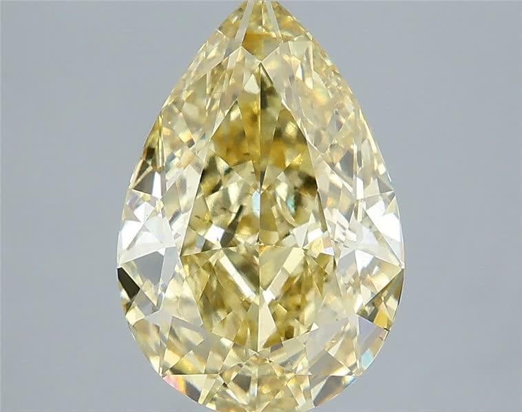 2.52 Ct. Fancy Intense Yellow Pear Lab Grown Diamond