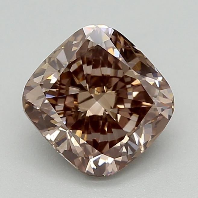 1.10 Ct. Fancy Light Pinkish Brown Cushion Lab Grown Diamond