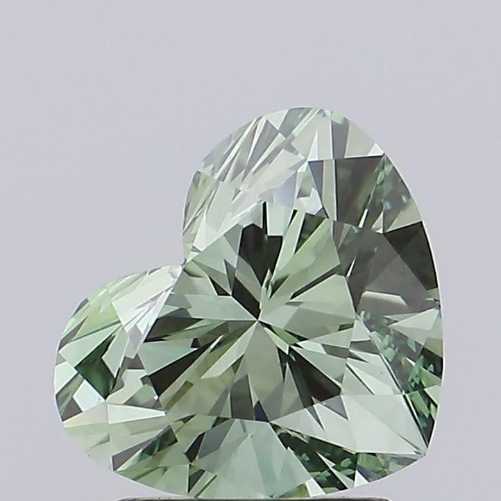 1.67 Ct. Fancy Vivid Green Heart Lab Grown Diamond