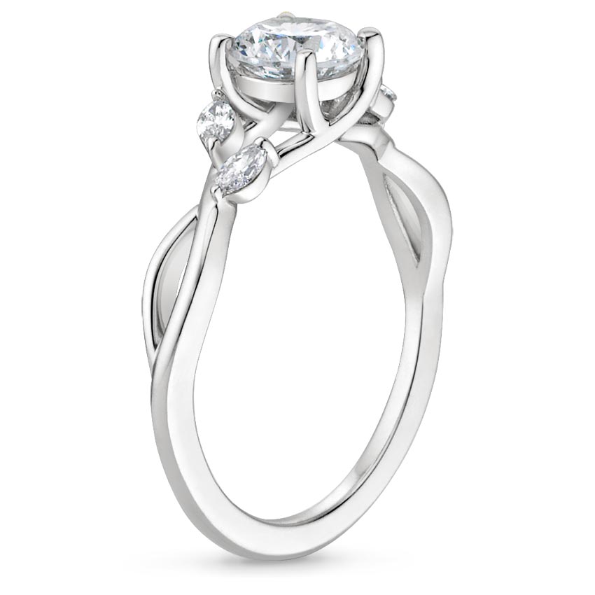 18K White Gold Willow Diamond Ring (1/8 ct. tw.), large side view