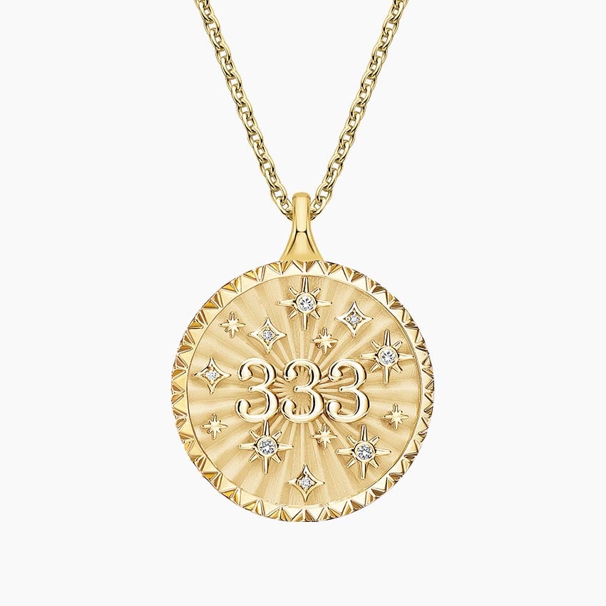 14k gold store number necklace