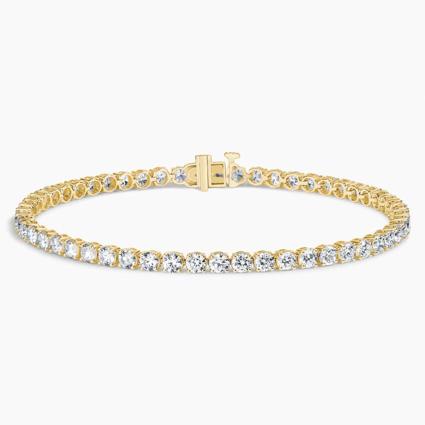 14K Yellow Gold 6.5 in. Certified Lab Diamond Classic Tennis Bracelet (5 ct. tw.)