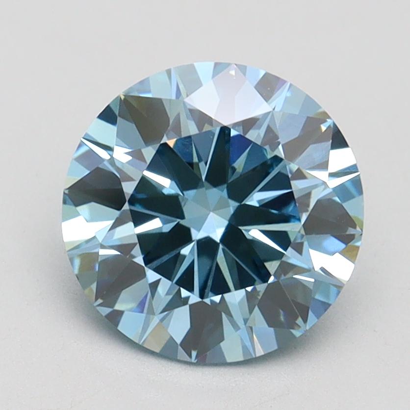 2.08 Ct. Fancy Vivid Blue Round Lab Grown Diamond