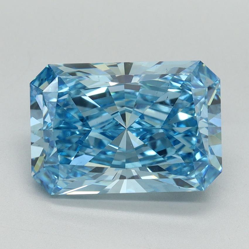 4.09 Ct. Fancy Vivid Blue Radiant Lab Grown Diamond