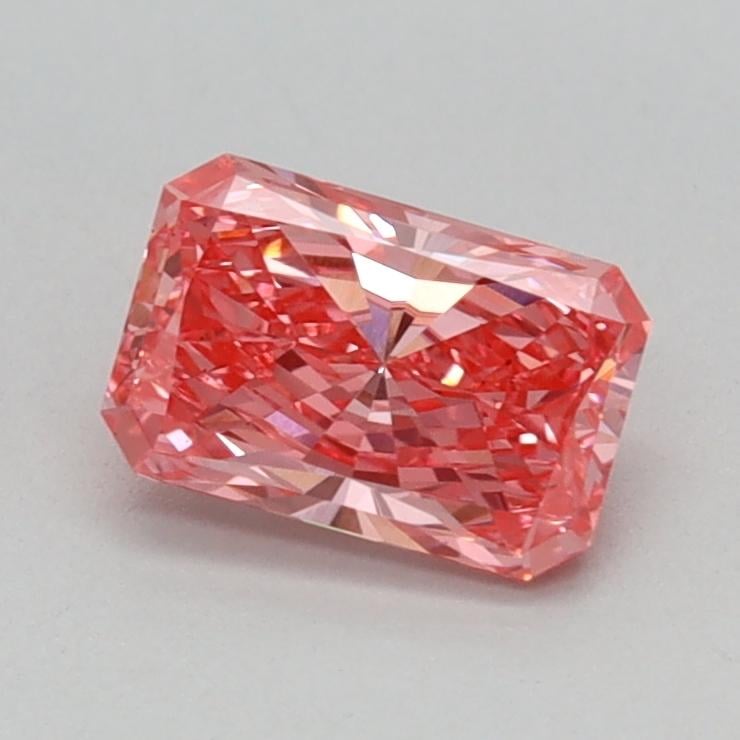0.57 Ct. Fancy Vivid Pink Radiant Lab Grown Diamond