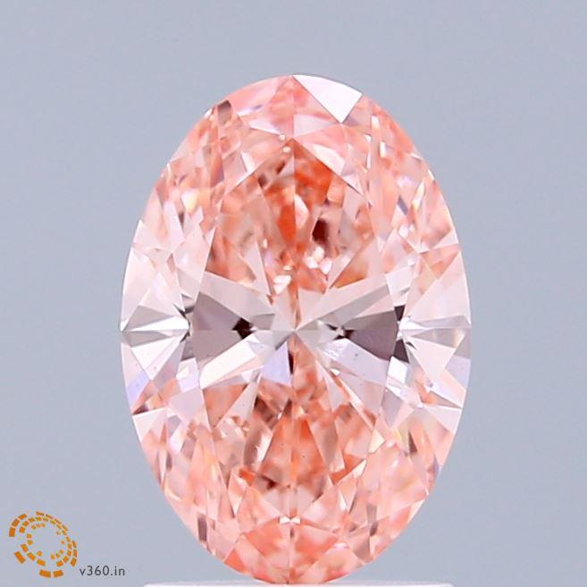 1.50 Ct. Fancy Vivid Pink Oval Lab Grown Diamond