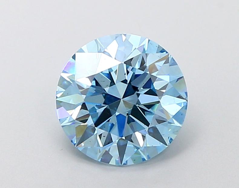 2.02 Ct. Fancy Vivid Blue Round Lab Grown Diamond