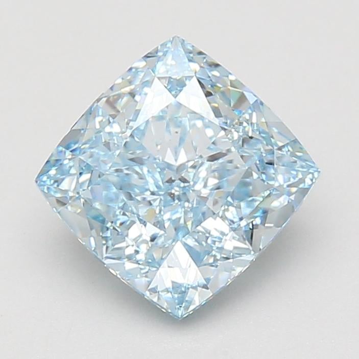 2.69 Ct. Fancy Vivid Blue Cushion Lab Grown Diamond