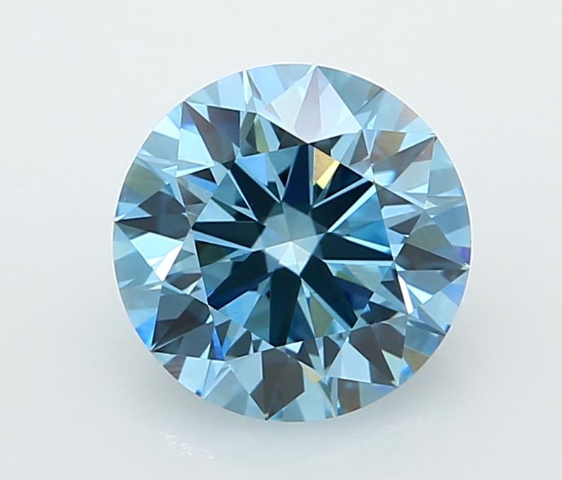 2.04 Ct. Fancy Vivid  Blue Round Lab Grown Diamond