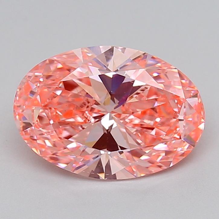 3.00 Ct. Fancy Vivid  Pink Oval Lab Grown Diamond