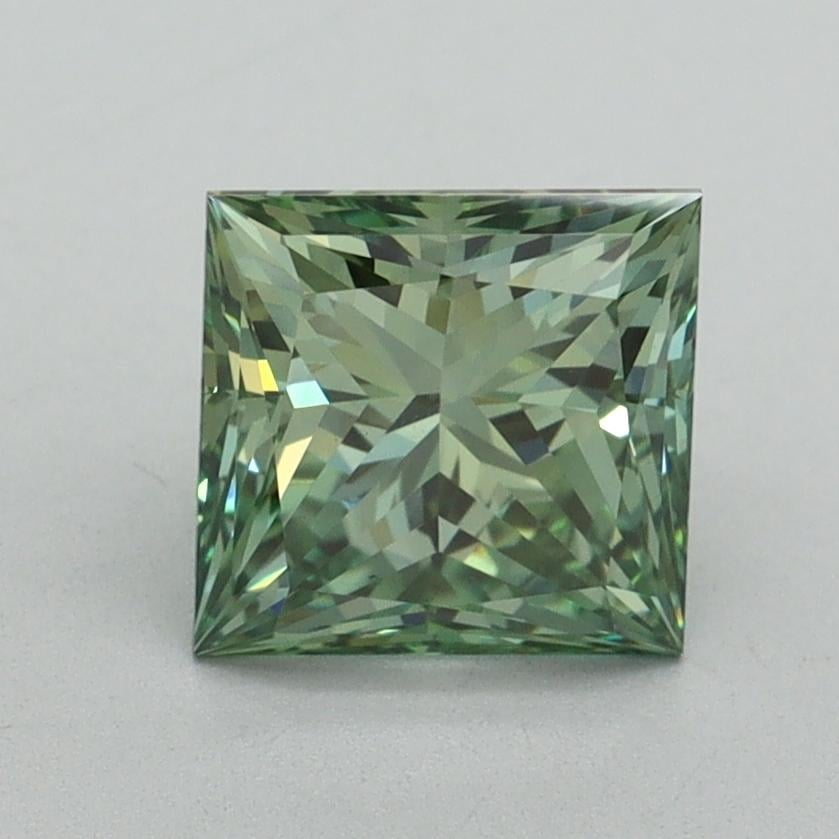 1.71 Ct. Fancy Vivid Pacific Green Princess Lab Grown Diamond