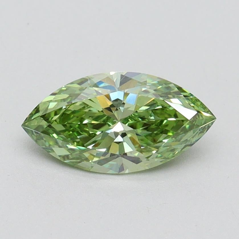 0.79 Ct. Fancy Vivid Green Marquise Lab Grown Diamond