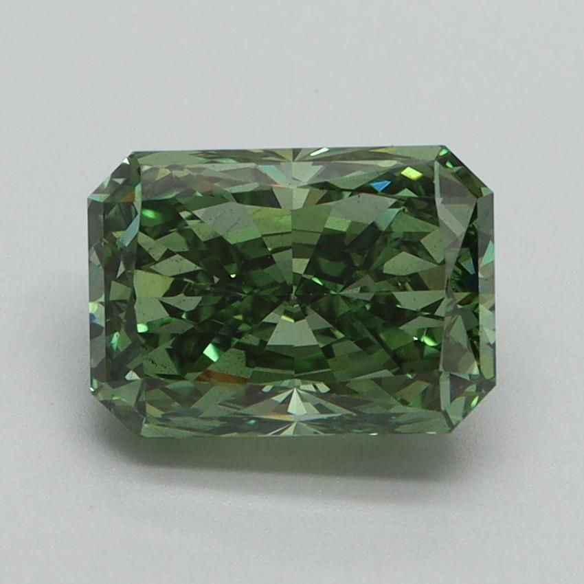 2.10 Ct. Fancy Vivid Pacific Green Radiant Lab Grown Diamond