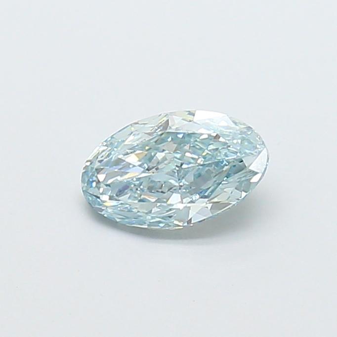 1.01 Ct. Fancy Intense Bluish Green Oval Lab Grown Diamond