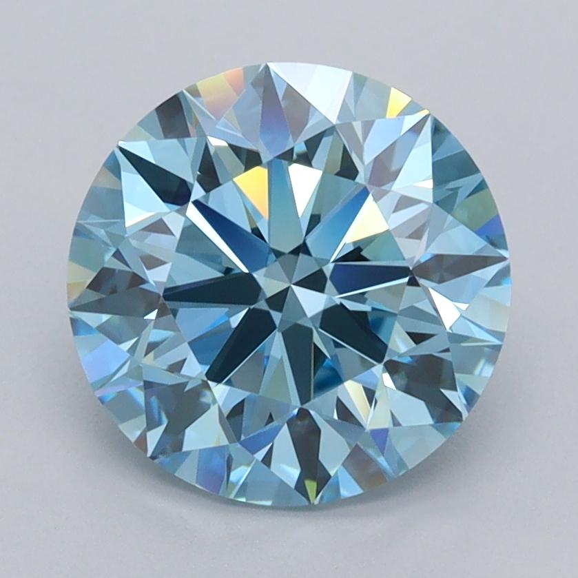 2.51 Ct. Fancy Vivid  Blue Round Lab Grown Diamond