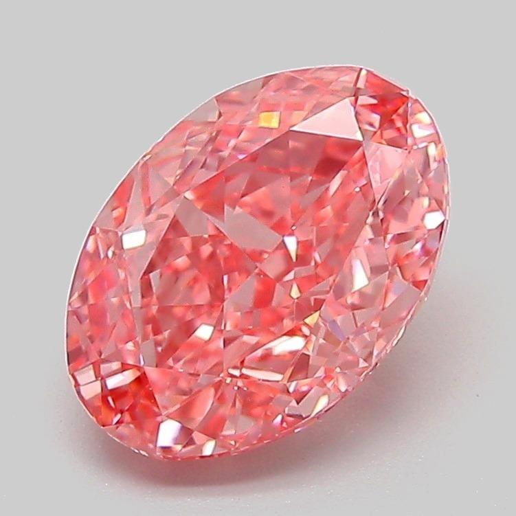 2.09 Ct. Fancy Vivid Pink Oval Lab Grown Diamond