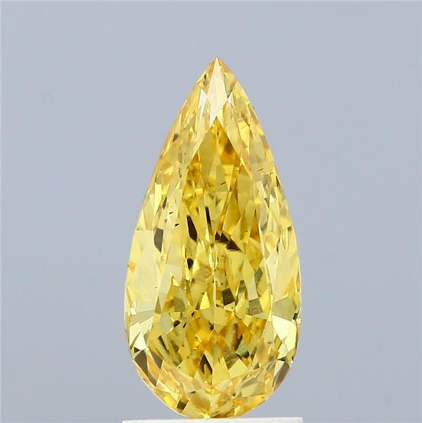 1.60 Ct. Fancy Vivid Yellow Pear Lab Grown Diamond