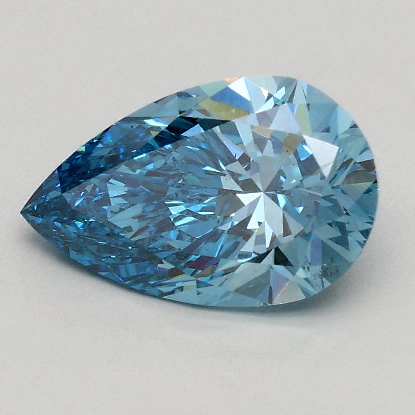 1.04 Ct. Fancy Vivid Blue Pear Lab Grown Diamond