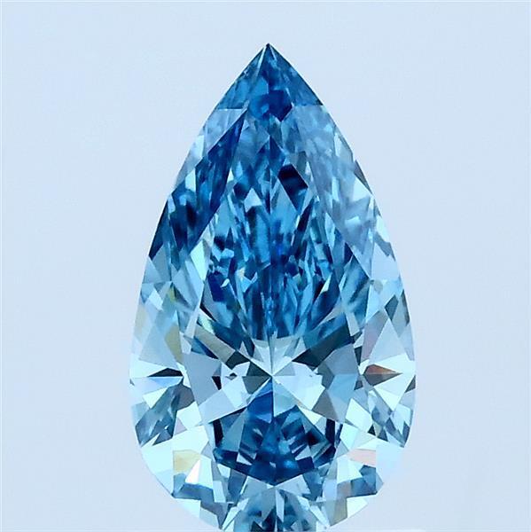 1.01 Ct. Fancy Vivid Blue Pear Lab Grown Diamond