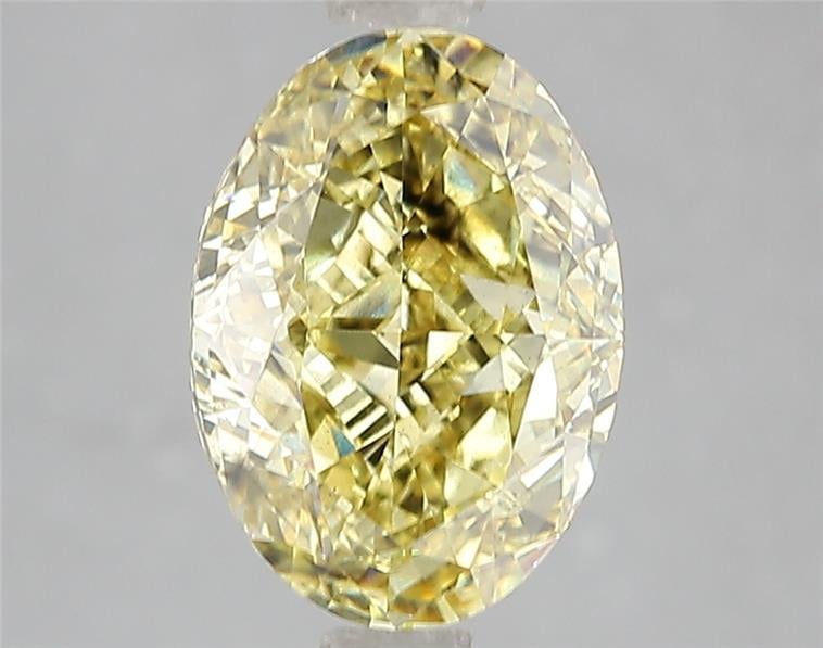 3.08 Ct. Fancy Vivid Yellow Oval Lab Grown Diamond