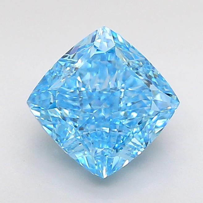 2.03 Ct. Fancy Vivid  Blue Cushion Lab Grown Diamond