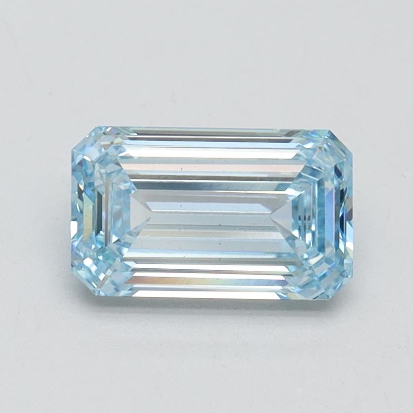 1.10 Ct. Fancy Intense Blue Emerald Lab Grown Diamond