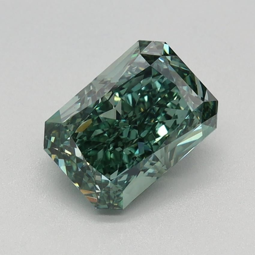 1.36 Ct. Fancy Vivid Green Radiant Lab Grown Diamond