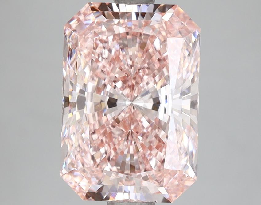 4.06 Ct. Fancy Intense Pink Radiant Lab Grown Diamond