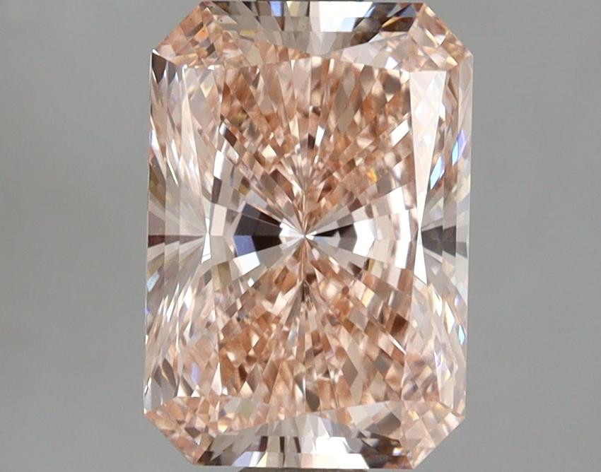 2.55 Ct. Fancy Intense Brownish Pink Radiant Lab Grown Diamond