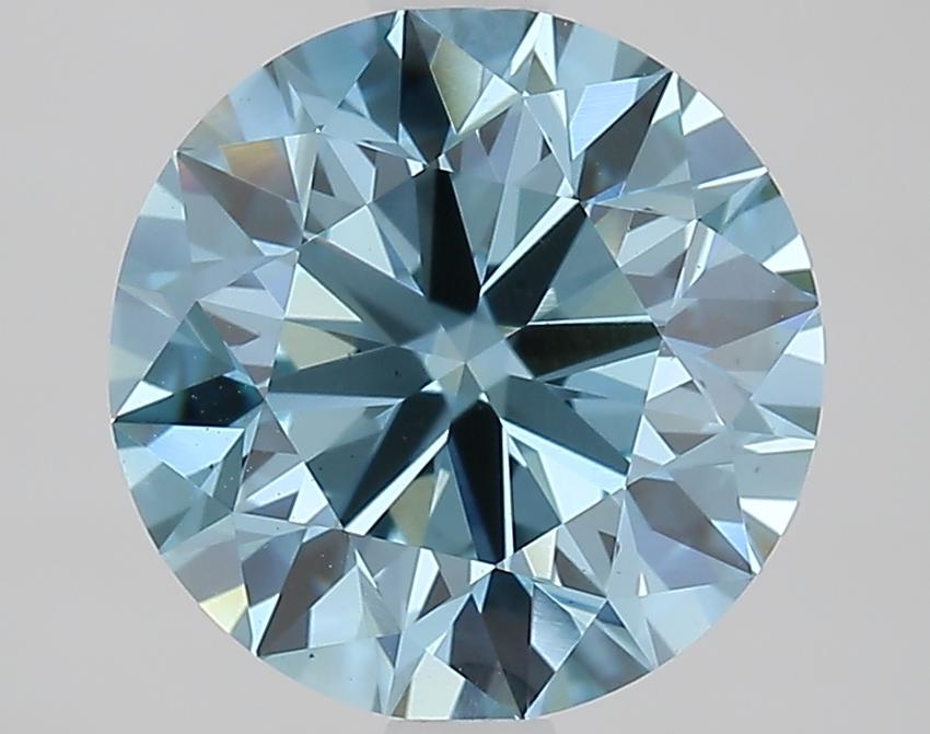 2.50 Ct. Fancy Vivid Blue Round Lab Grown Diamond