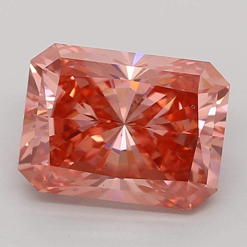 5.71 Ct. Fancy Vivid  Pink Radiant Lab Grown Diamond