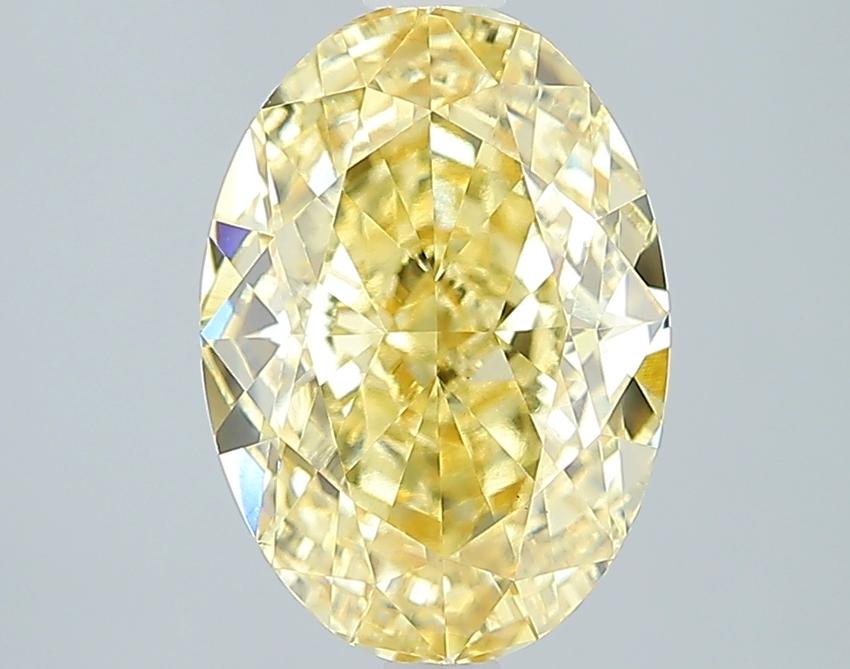 3.46 Ct. Fancy Vivid Yellow Oval Lab Grown Diamond