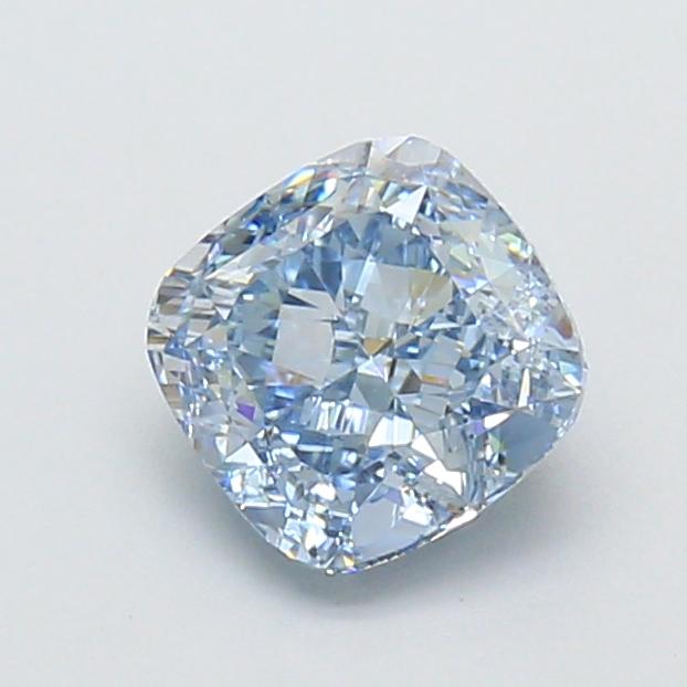1.35 Ct. Fancy Intense  Blue Cushion Lab Grown Diamond