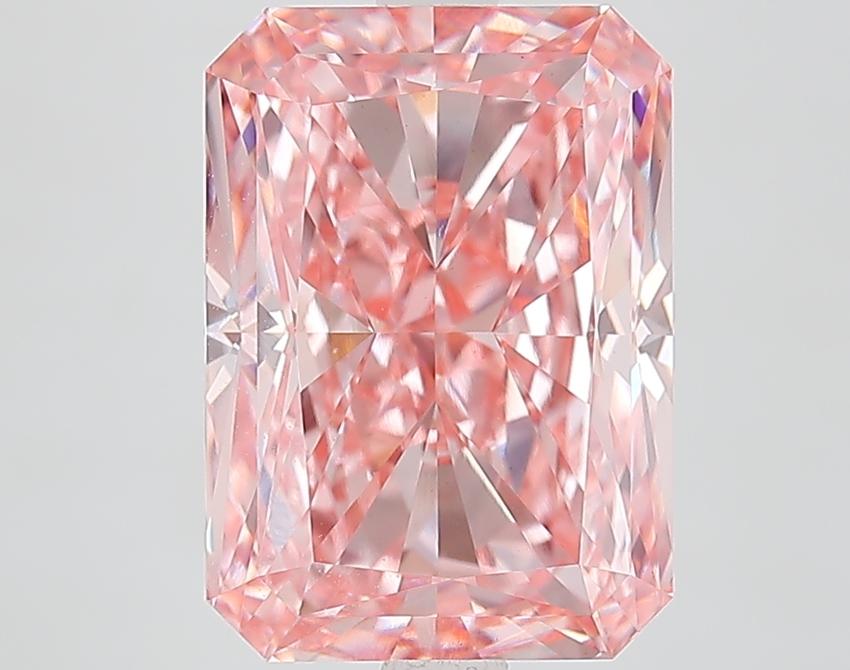5.09 Ct. Fancy Vivid Pink Radiant Lab Grown Diamond