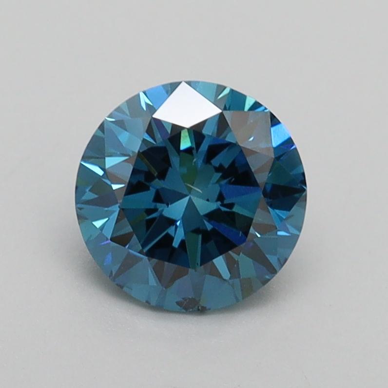 0.98 Ct. Fancy Vivid Blue Round Lab Grown Diamond