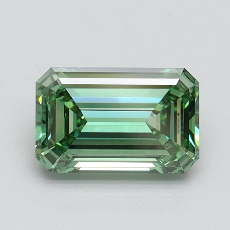 1.01 Ct. Fancy Vivid Pacific Green Emerald Lab Grown Diamond