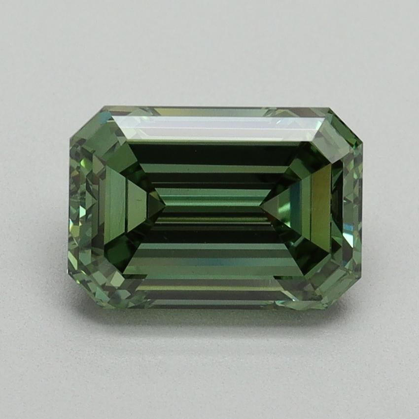 2.05 Ct. Fancy Vivid Pacific Green Emerald Lab Grown Diamond