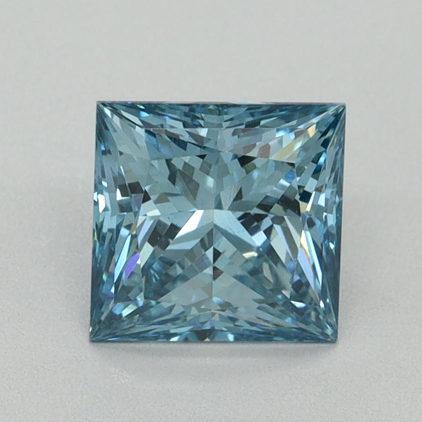 1.58 Ct. Fancy Vivid Blue Princess Lab Grown Diamond