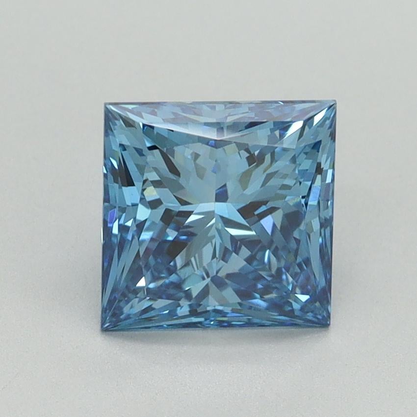 1.71 Ct. Fancy Vivid Blue Princess Lab Grown Diamond