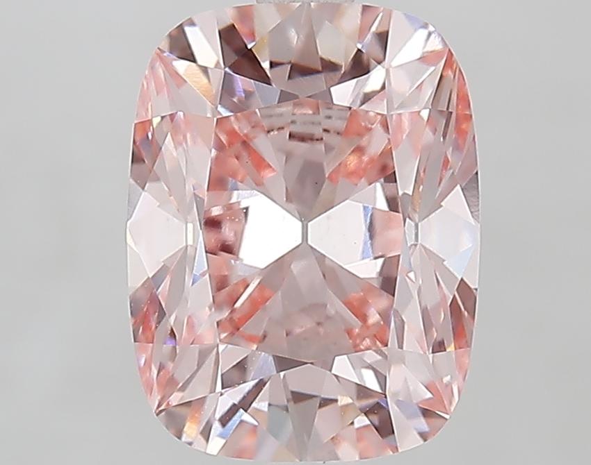 3.02 Ct. Fancy Intense Pink Cushion Lab Grown Diamond