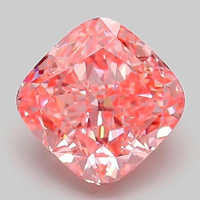 2.06 Ct. Fancy Vivid Pink Cushion Lab Grown Diamond