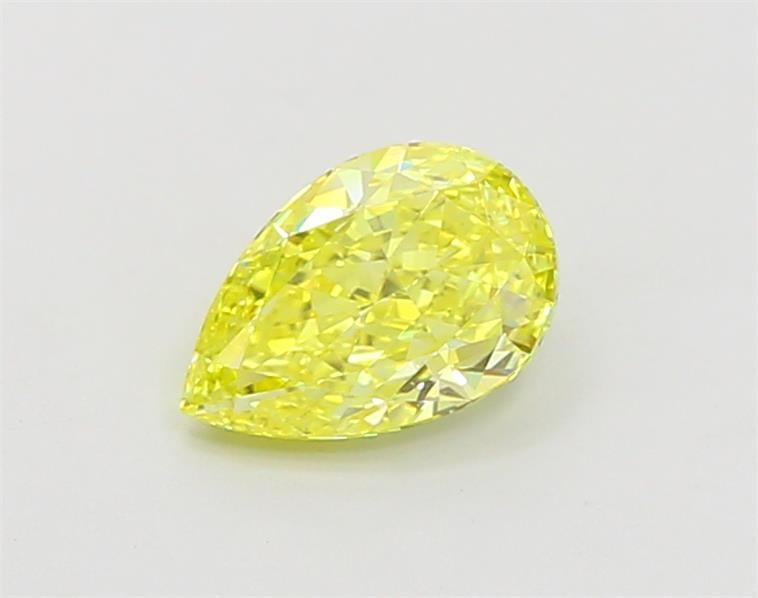 1.08 Ct. Fancy Vivid  Yellow Pear Lab Grown Diamond