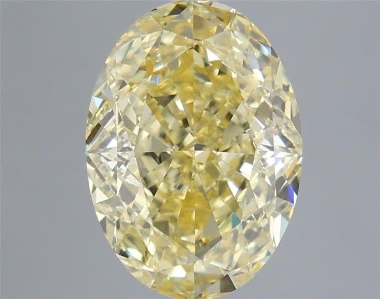 4.58 Ct. Fancy Intense Yellow Oval Lab Grown Diamond